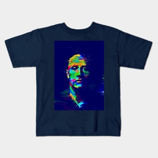 Dwayne Johnson in portrait pop art Kids T-Shirt